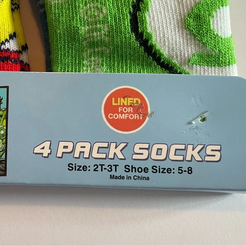 Justice League 4 Pack of Socks 2T-3T NWT